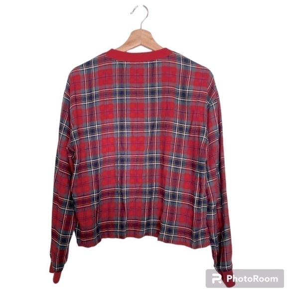 Abercrombie & Fitch Plaid Christmas Sleepware Top Size Small - Picture 5 of 5